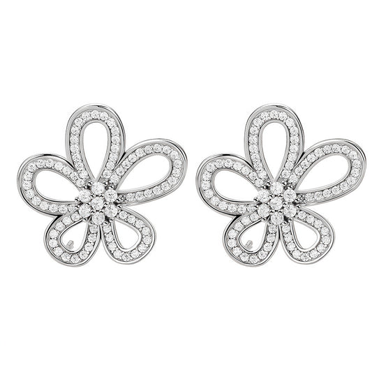 Ohrringe Blume aus 925er Silber – Die Schönheit der Natur verwandelt sich in Schmuck