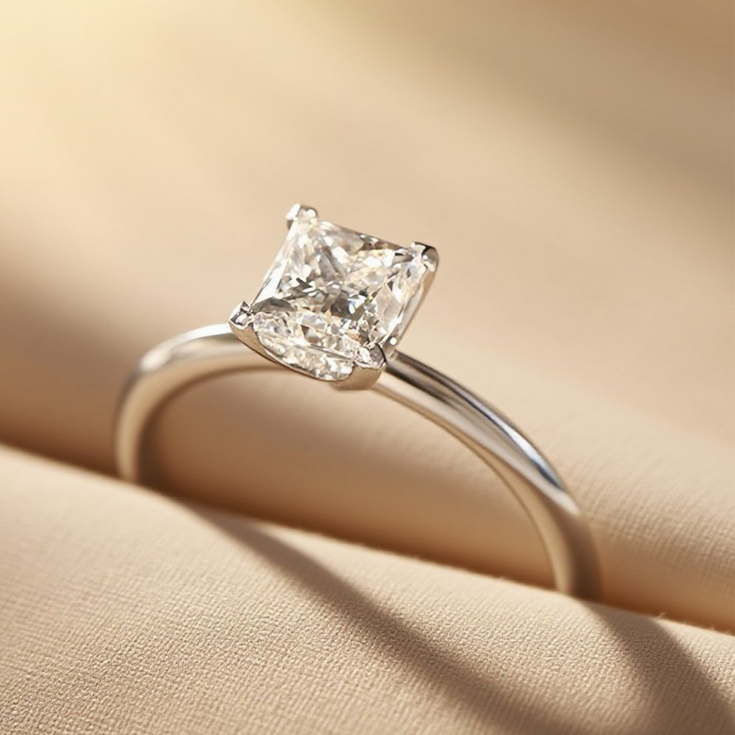 Solitärring Princess aus 925er Silber – Moderne Eleganz