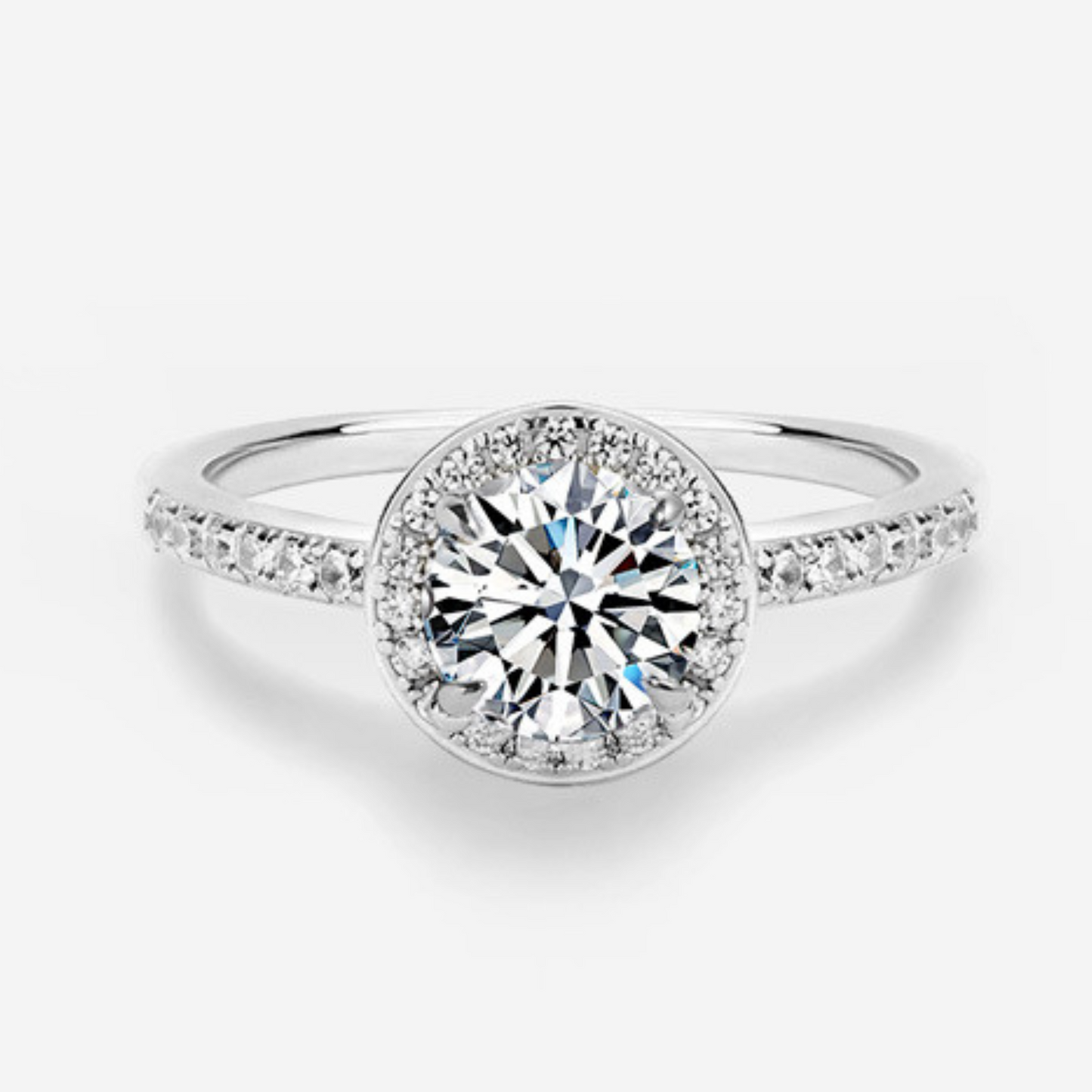 Handgefertigter Ring aus 925er Sterlingsilber mit Brillantschliff-Stein