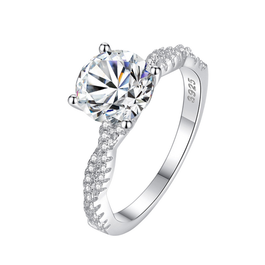 Solitärring Pavé aus 925er Silber – Ein zeitloser Klassiker