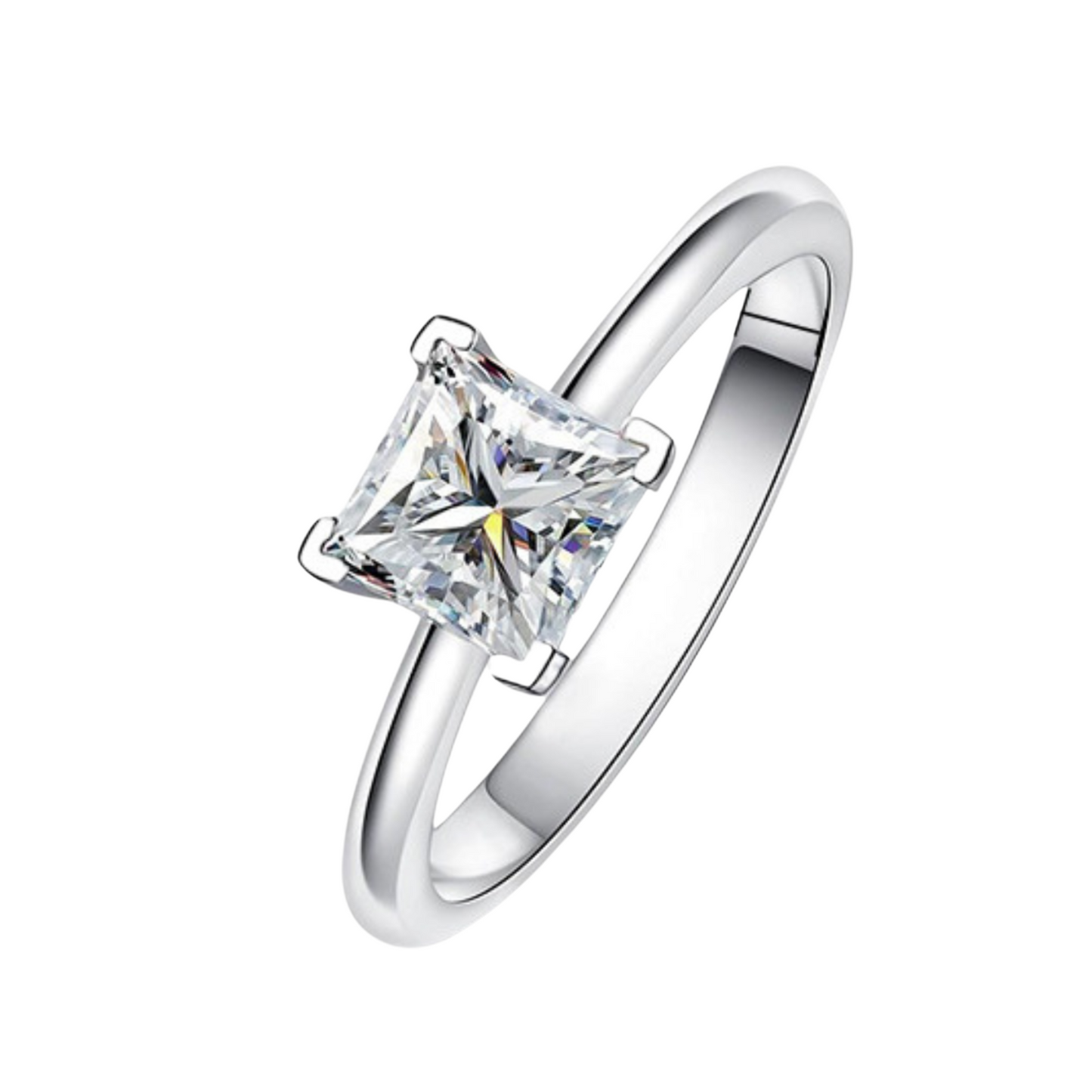 Solitärring Princess aus 925er Silber – Moderne Eleganz