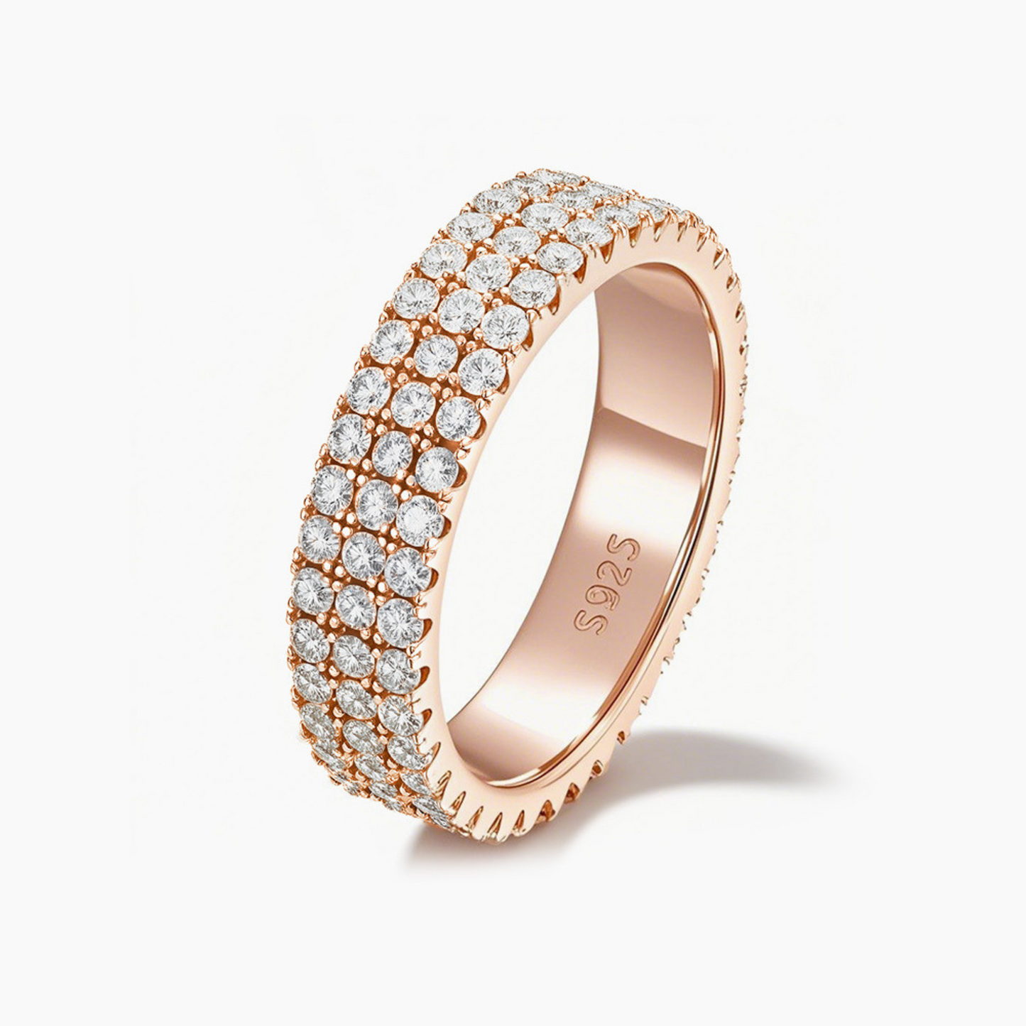 Ring mit Pavé-Band aus 925er Sterlingsilber