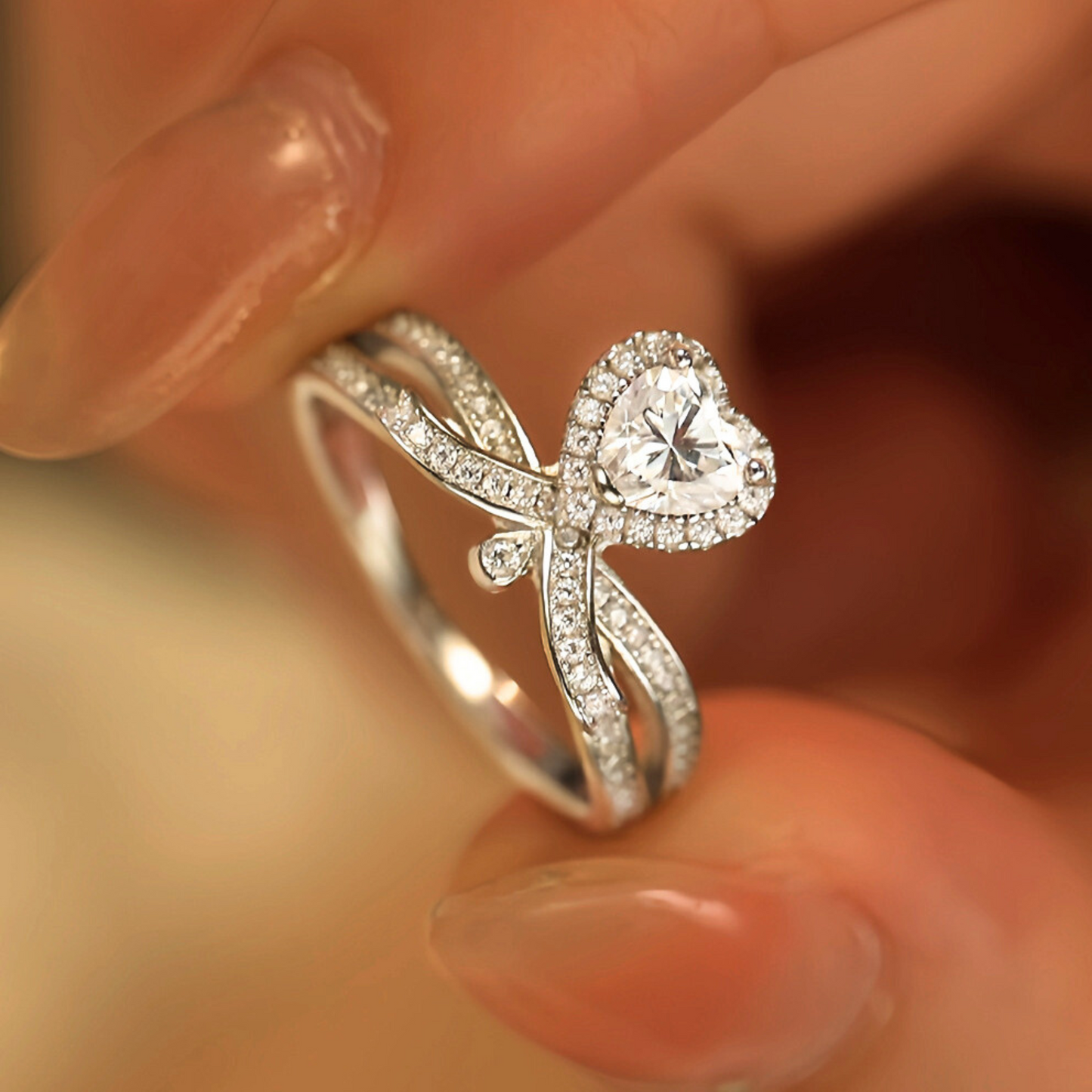 Ring, verschlungenes Herz aus 925er Silber – Das Symbol der ewigen Liebe